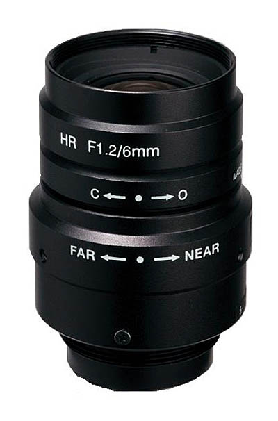 6mm fl, F1.2, c-mount, 1/2" Kowa Megapixel Lens