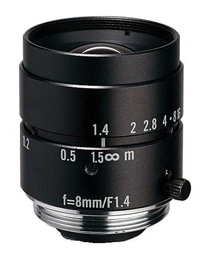 8mm fl, F1.4, c-mount, 2/3" Kowa Machine Vision Lens