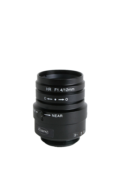 12mm fl, F1.4, c-mount, 2/3" Kowa Megapixel Lens