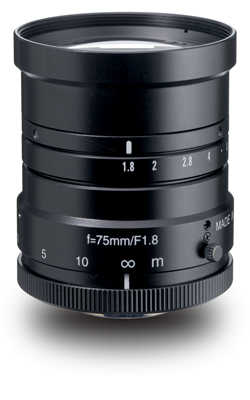 75mm fl, F1.8, c-mount, 1" Kowa Megapixel Lens - Click Image to Close