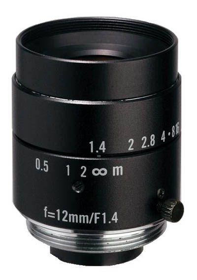 12mm fl, F1.4, c-mount, 2/3" Kowa Machine Vision Lens - Click Image to Close