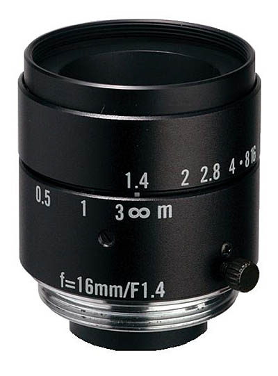 16mm fl, F1.4, c-mount, 2/3" Kowa Machine Vision Lens